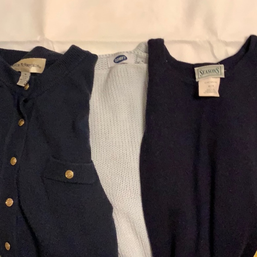 3 Med Sweaters, Norton McNaughton, Seasons, and Old Navy